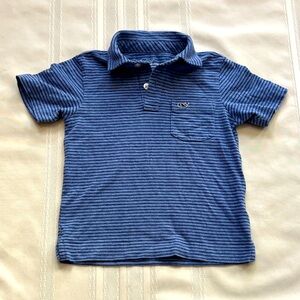 Vineyard Vines Navy Striped Kids Polo Sz 3t EUC